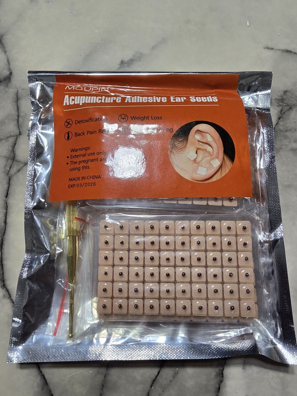 Acupuncture Adhesive Ear Seeds - Beige